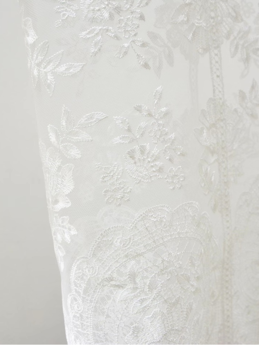 Reiss Ivory Demi Sheer Lace Tie-Neck Blouse, 2 4 6 8 - Picture 9 of 12